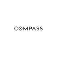 Minimalist black wordmark logo for the real estate company Compass.